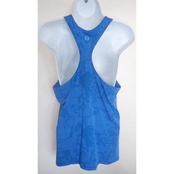 Tasc Racerback Tank Top Blue Abstract Pattern Women XL Workout Athletic Casual - Picture 4 of 6